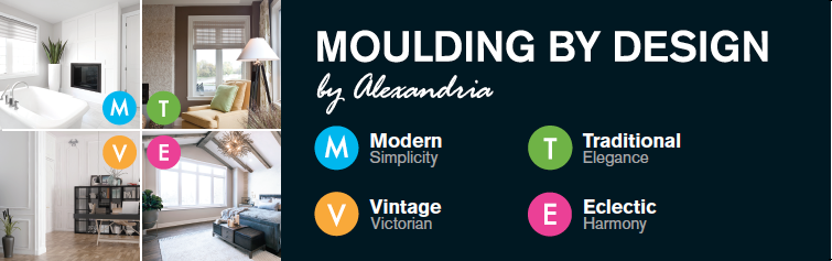 Collection Moulure par Design de Moulure Alexandria présentant ses moulures modernes, traditionnelles, vintages et éclectiques.